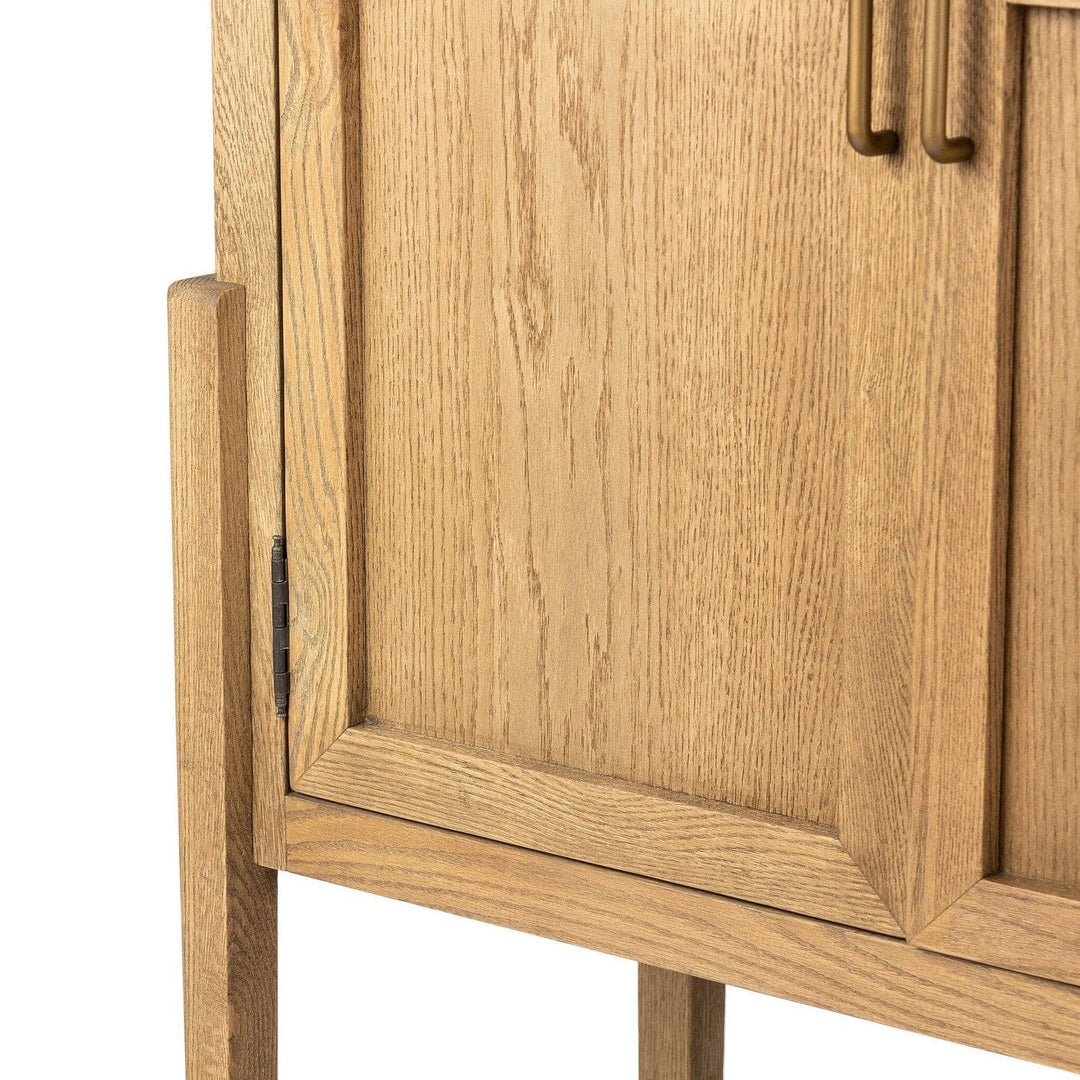 Harper Bar Cabinet - Drifted Oak Solid