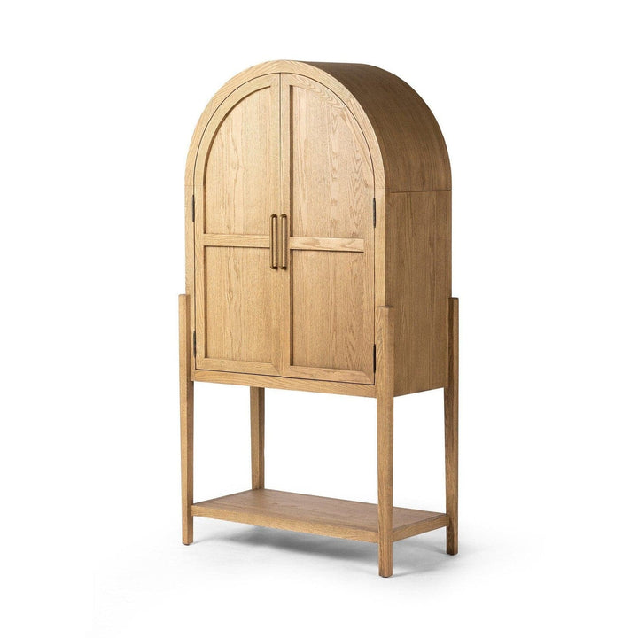 Harper Bar Cabinet - Drifted Oak Solid