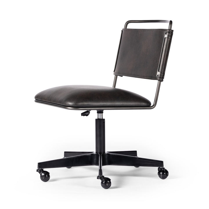 Roosevelt Desk Chair - Distressed Black