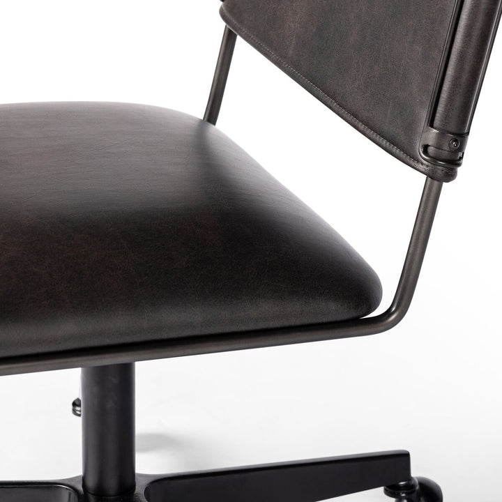 Roosevelt Desk Chair - Distressed Black