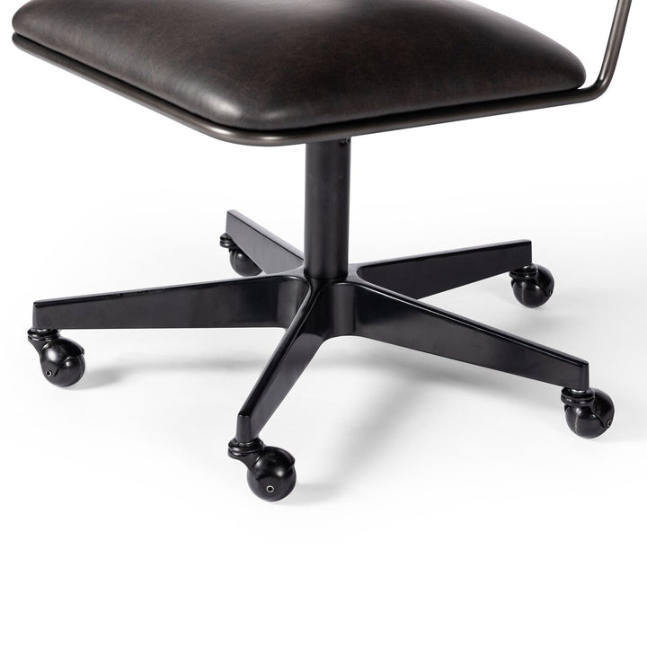 Roosevelt Desk Chair - Distressed Black