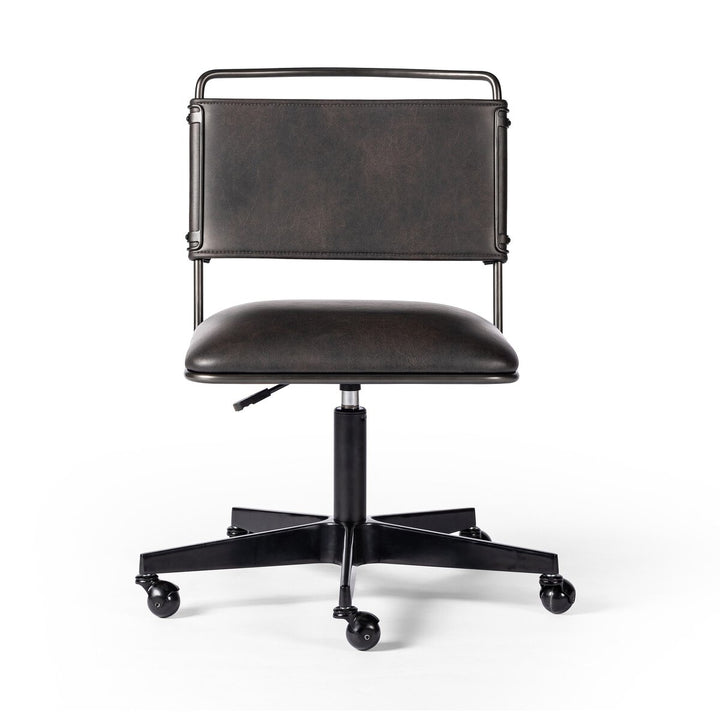 Roosevelt Desk Chair - Distressed Black