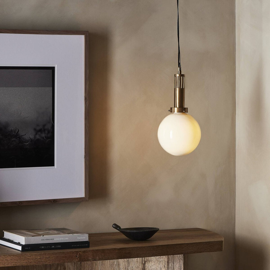 Prescott Globe Pendant - Brushed Brass