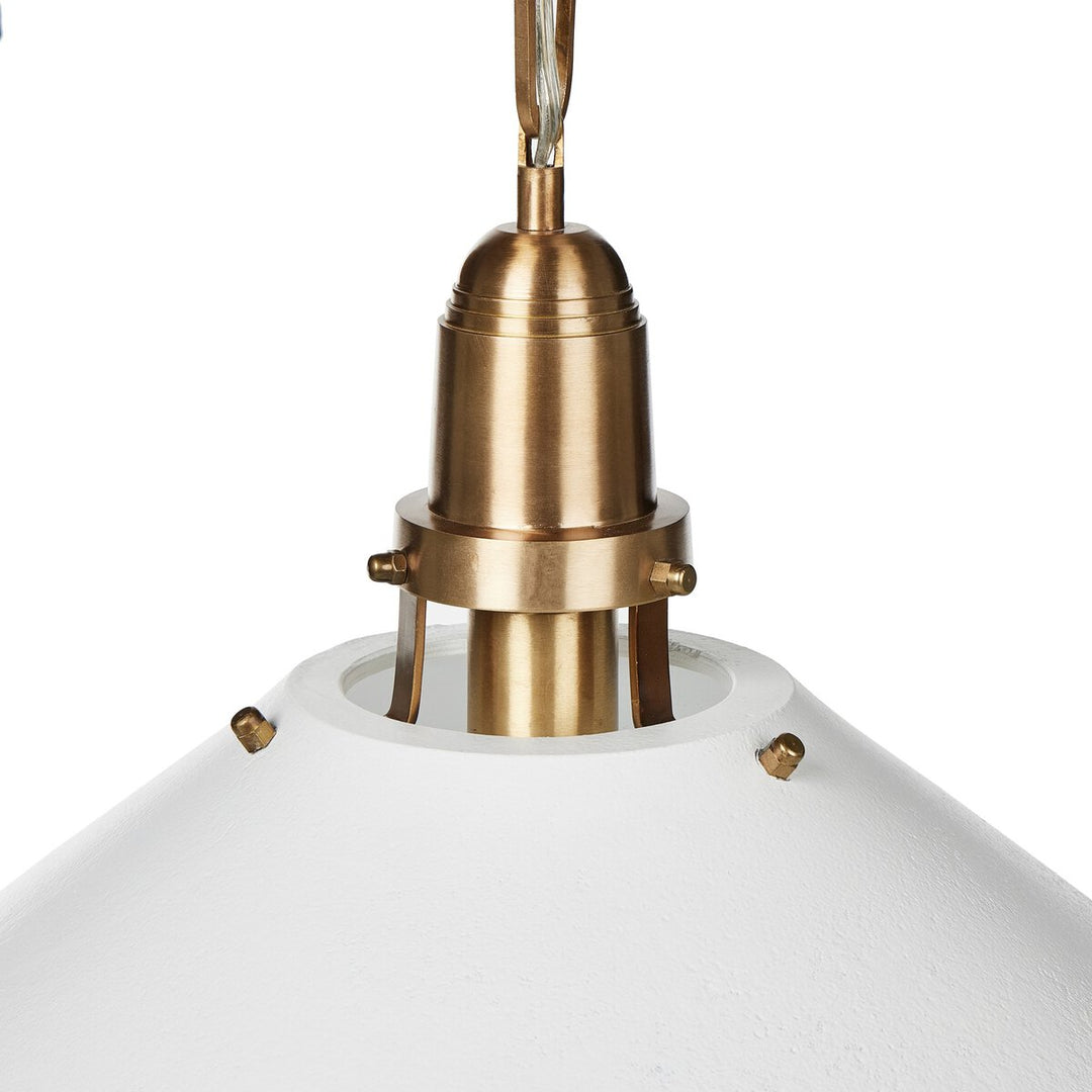 Reynolds Tapered Pendant - White Aluminum Enamel