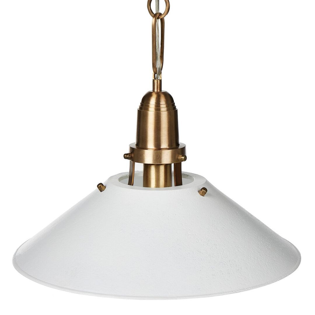 Reynolds Tapered Pendant - White Aluminum Enamel