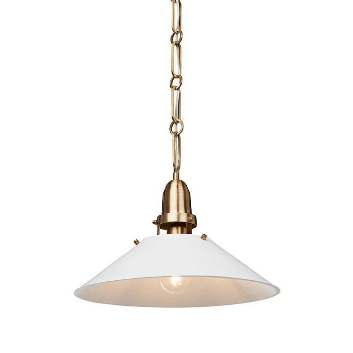 Reynolds Tapered Pendant - White Aluminum Enamel