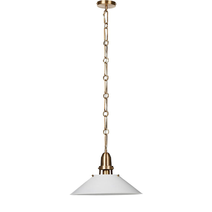 Reynolds Tapered Pendant - White Aluminum Enamel