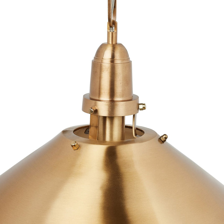 Reynolds Tapered Pendant - Cast Brushed Brass