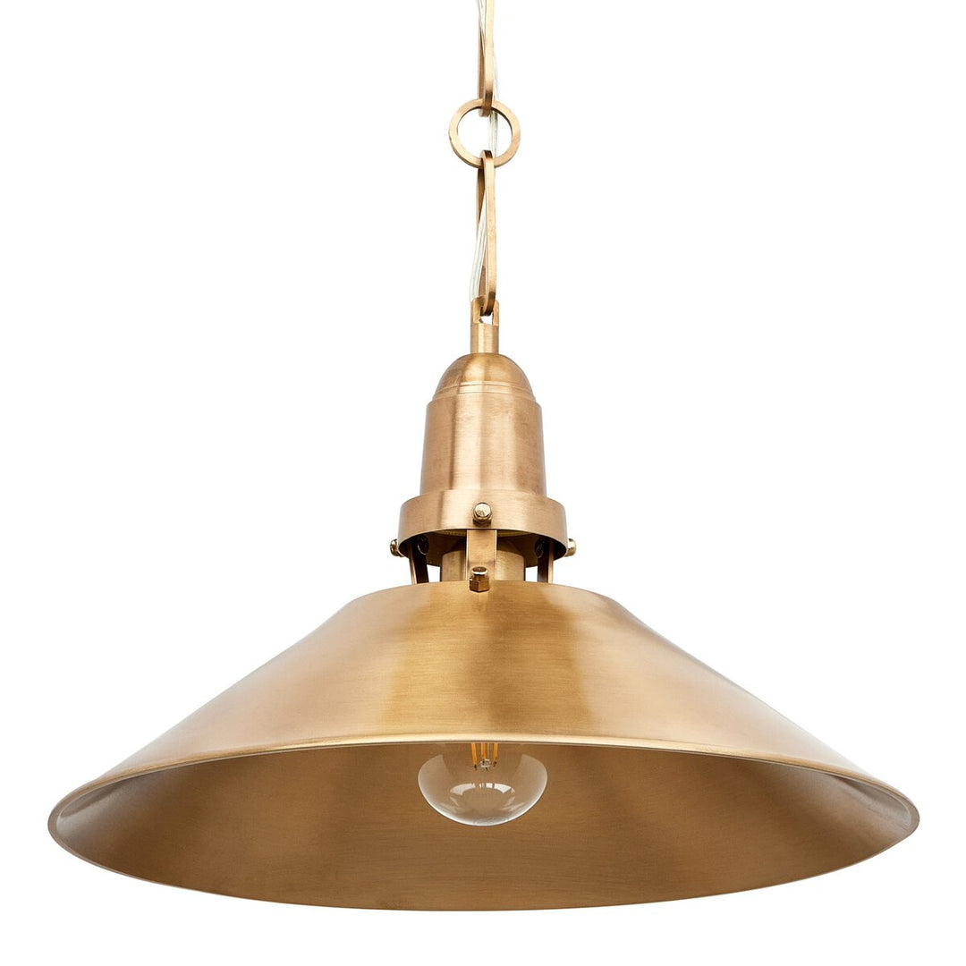 Reynolds Tapered Pendant - Cast Brushed Brass