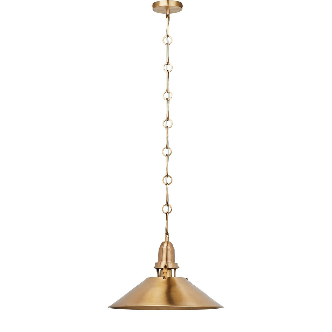 Reynolds Tapered Pendant - Cast Brushed Brass