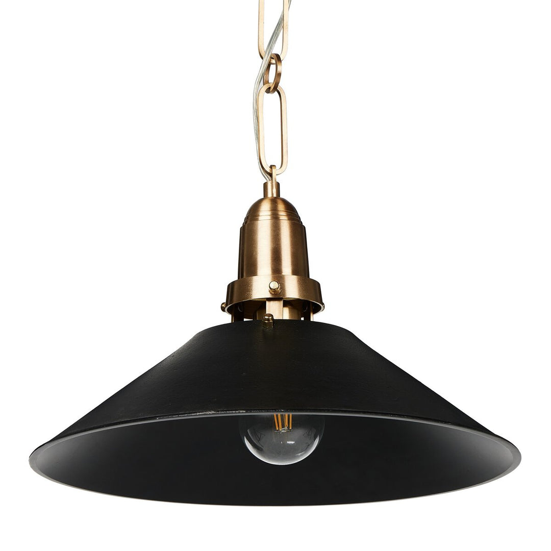 Reynolds Tapered Pendant - Black Aluminum Enamel