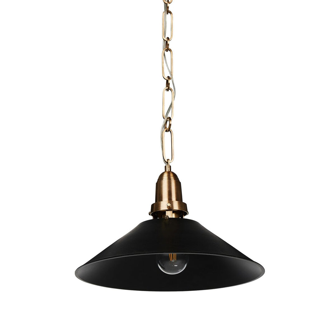 Reynolds Tapered Pendant - Black Aluminum Enamel