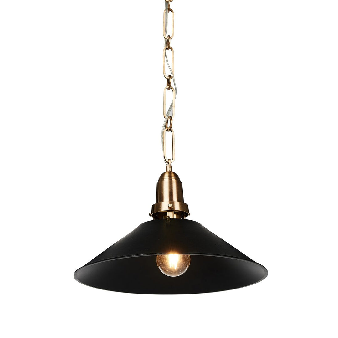 Reynolds Tapered Pendant - Black Aluminum Enamel