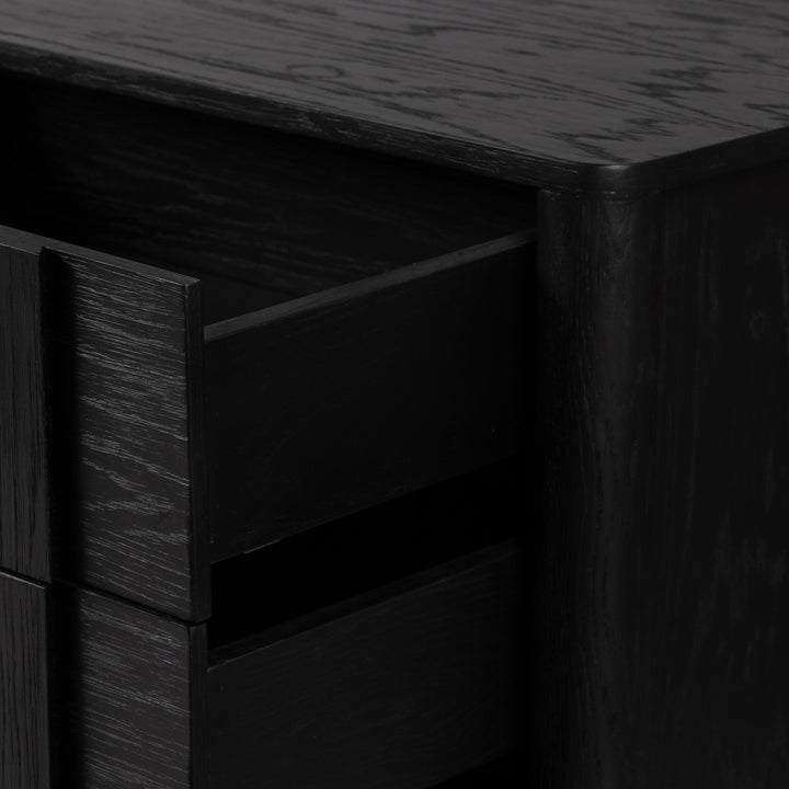 Harper Media Console - Brushed Ebony Oak