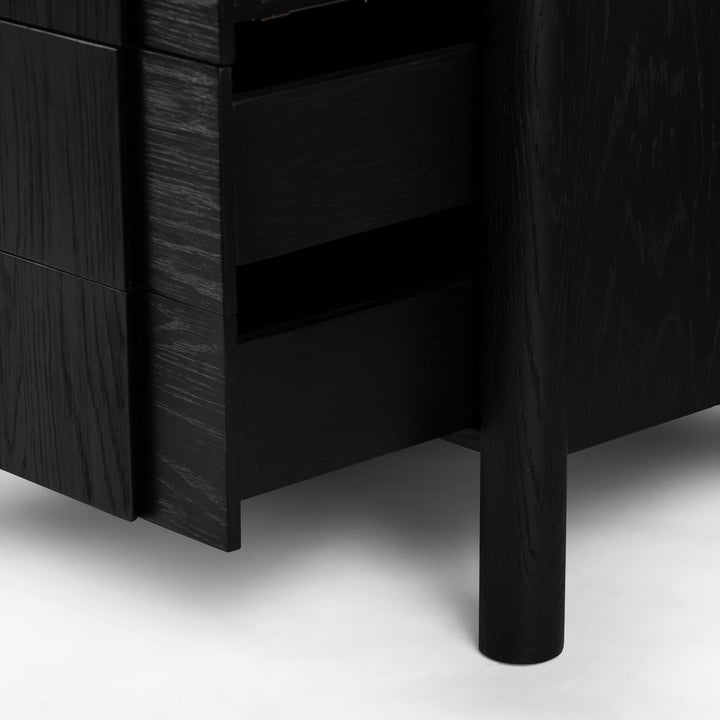 Harper Media Console - Brushed Ebony Oak