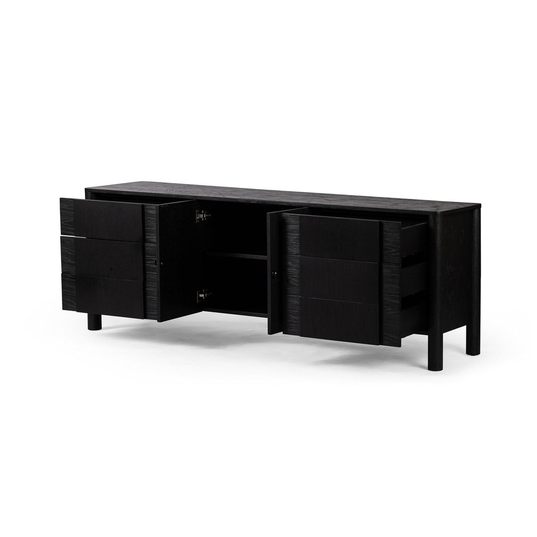 Harper Media Console - Brushed Ebony Oak