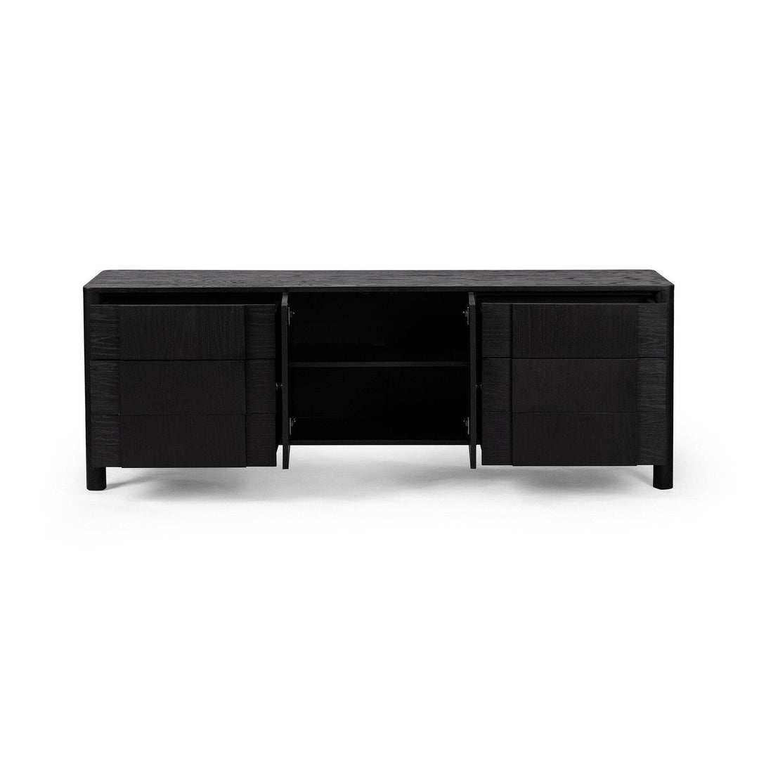 Harper Media Console - Brushed Ebony Oak