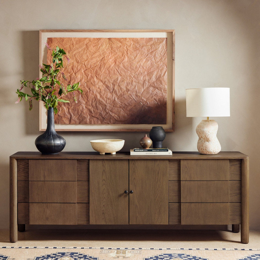 Harper Media Console - Tan Oak