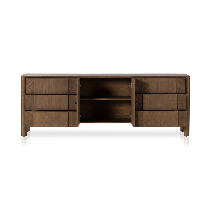 Harper Media Console - Tan Oak