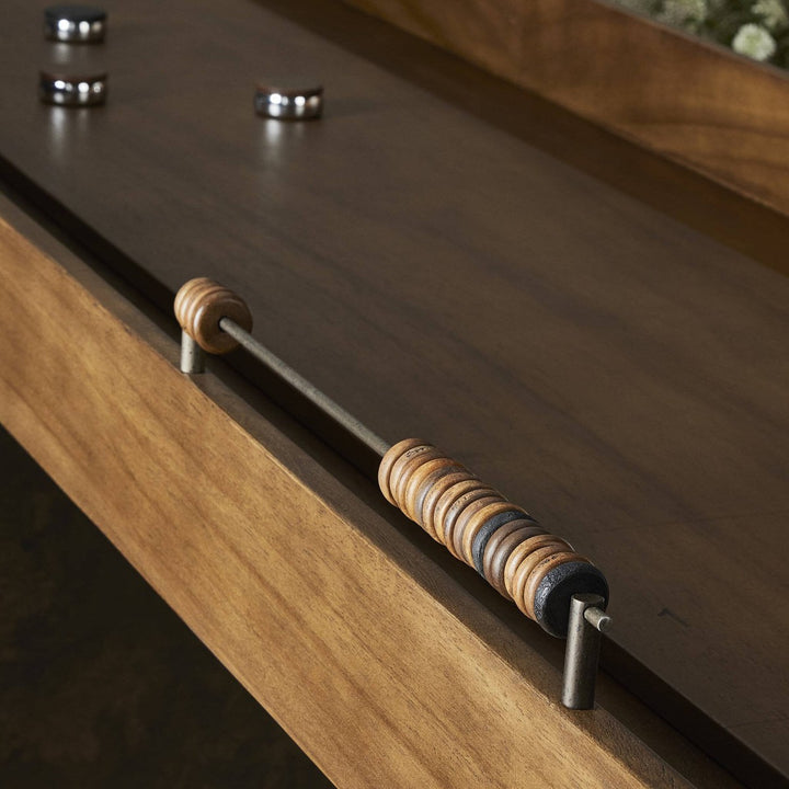 Sterling Shuffleboard Table - Carbonized Black - Black, Grey, Brown