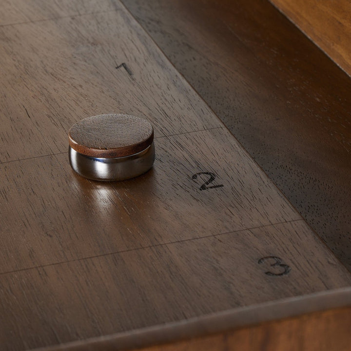 Sterling Shuffleboard Table - Carbonized Black - Black, Grey, Brown