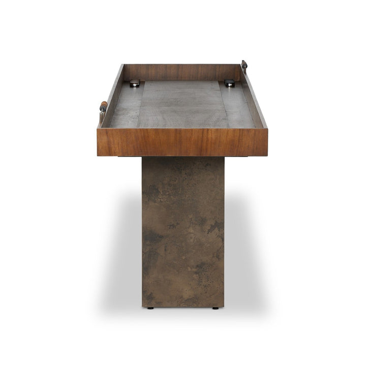 Sterling Shuffleboard Table - Carbonized Black - Black, Grey, Brown