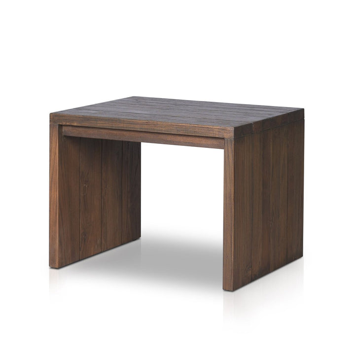 Salinas Outdoor End Table - Stained Heritage Brown