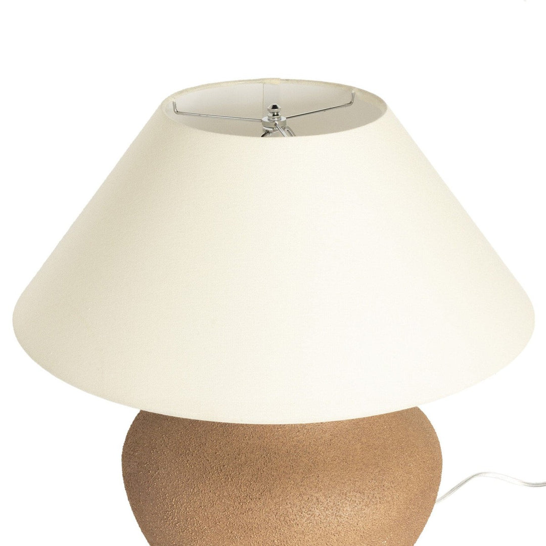 Emerson Ceramic Table Lamp - Textured Dark Sand Porcelain