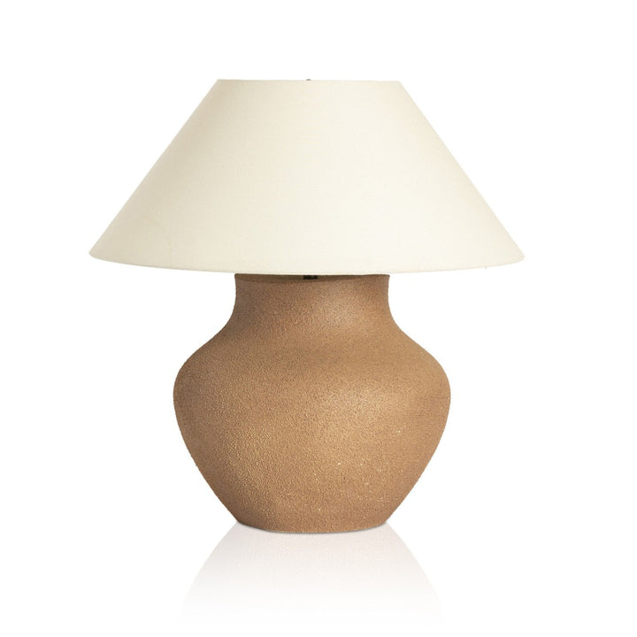 Emerson Ceramic Table Lamp - Textured Dark Sand Porcelain