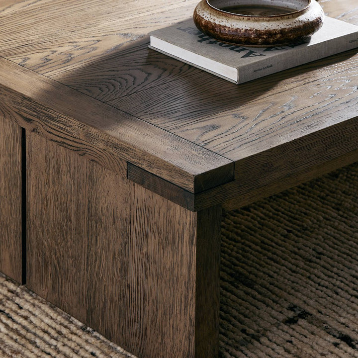 Harvey Coffee Table - Worn Oak Veneer