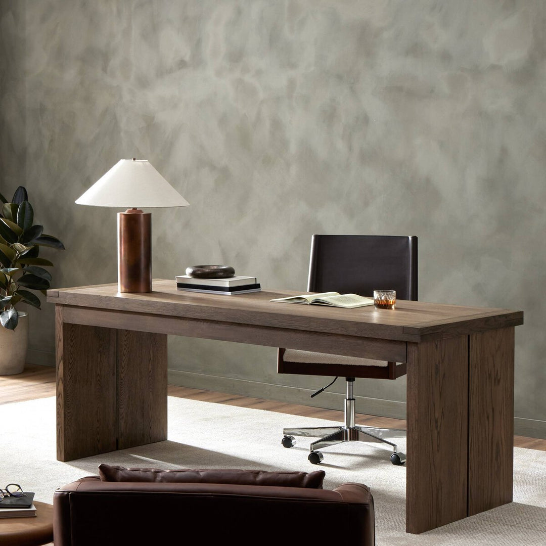 Harvey Desk - Worn Oak Veneer