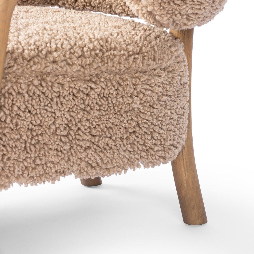 Asher Lounge Chair - Andes Toast Shearling