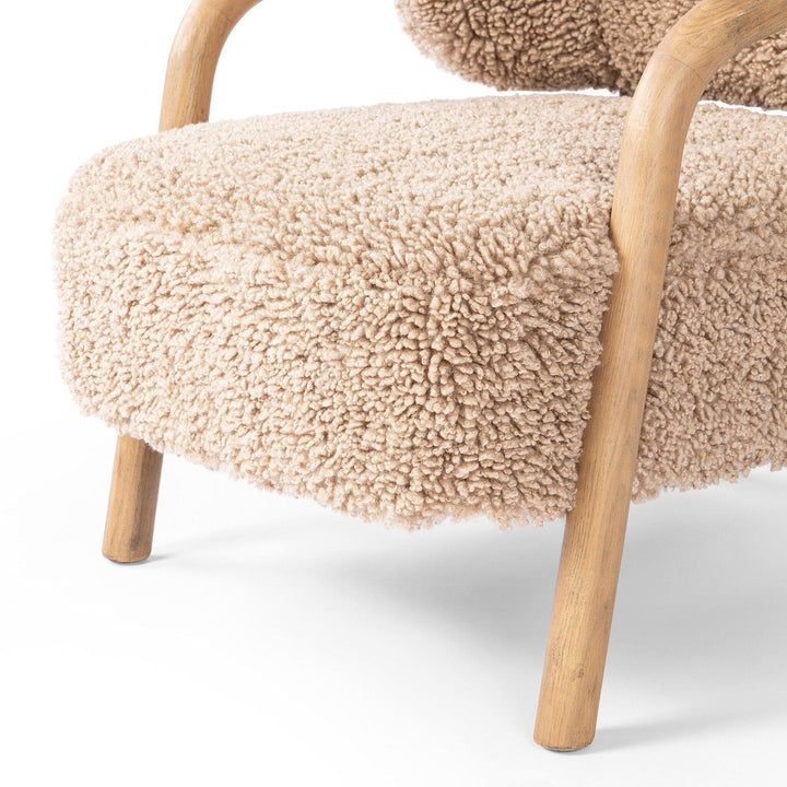 Asher Lounge Chair - Andes Toast Shearling