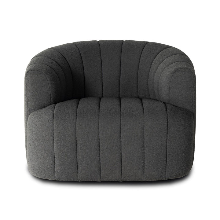 Parker Swivel Chair - FIQA Boucle Charcoal