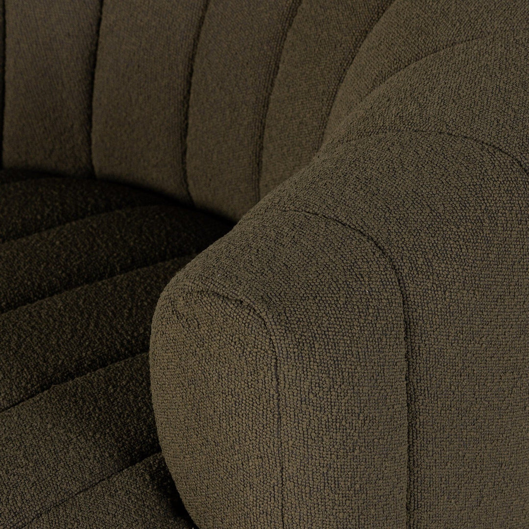 Parker Swivel Chair - FIQA Boucle Olive