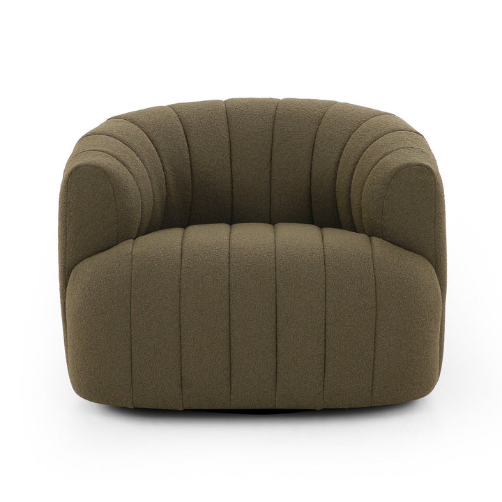 Parker Swivel Chair - FIQA Boucle Olive