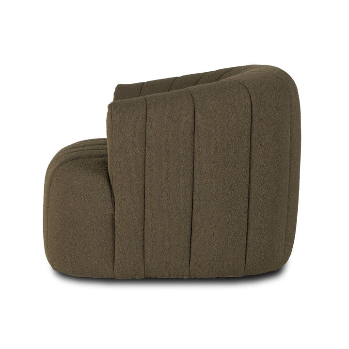 Parker Swivel Chair - FIQA Boucle Olive