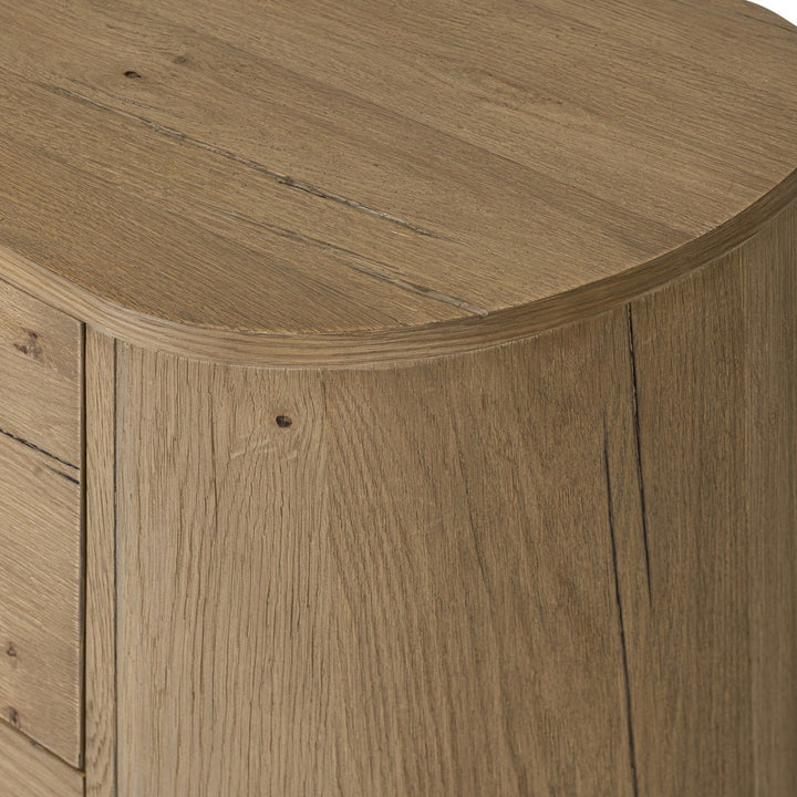 Preston Nightstand - Worn Oak - Brown