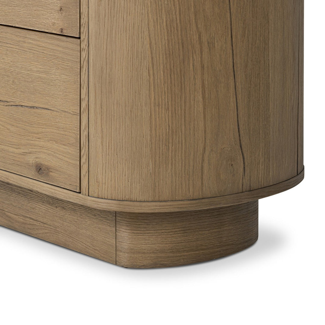 Preston Nightstand - Worn Oak - Brown