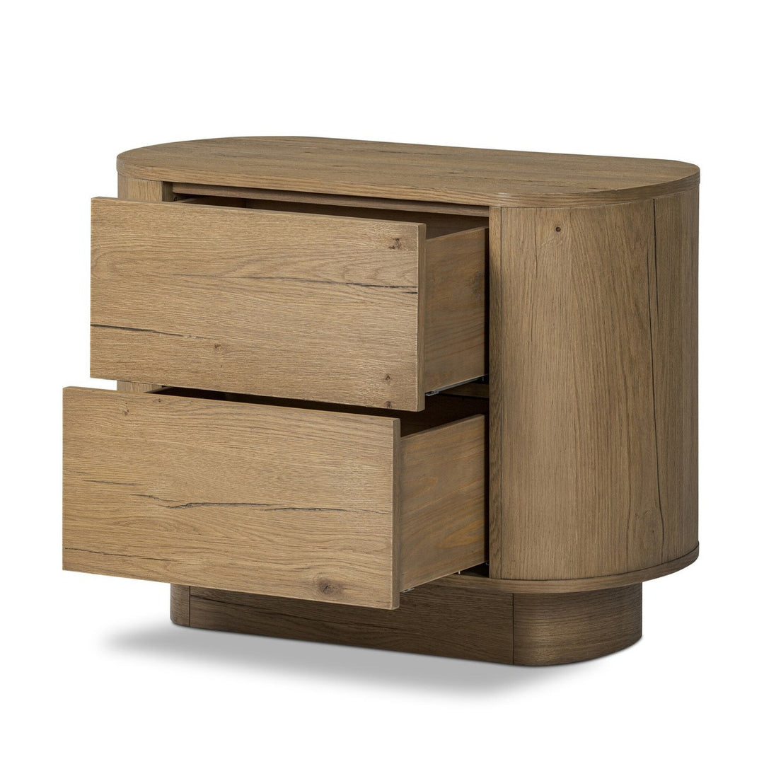 Preston Nightstand - Worn Oak - Brown