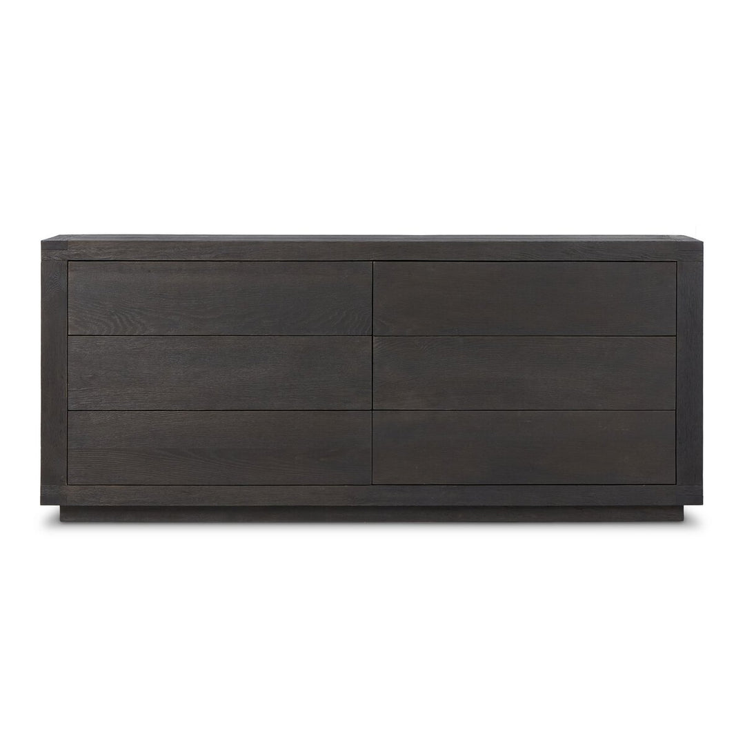 Harvey 6 Drawer Dresser - Worn Black Oak Veneer