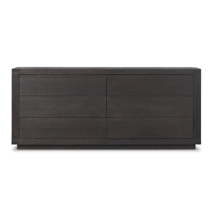 Harvey 6 Drawer Dresser - Worn Black Oak Veneer