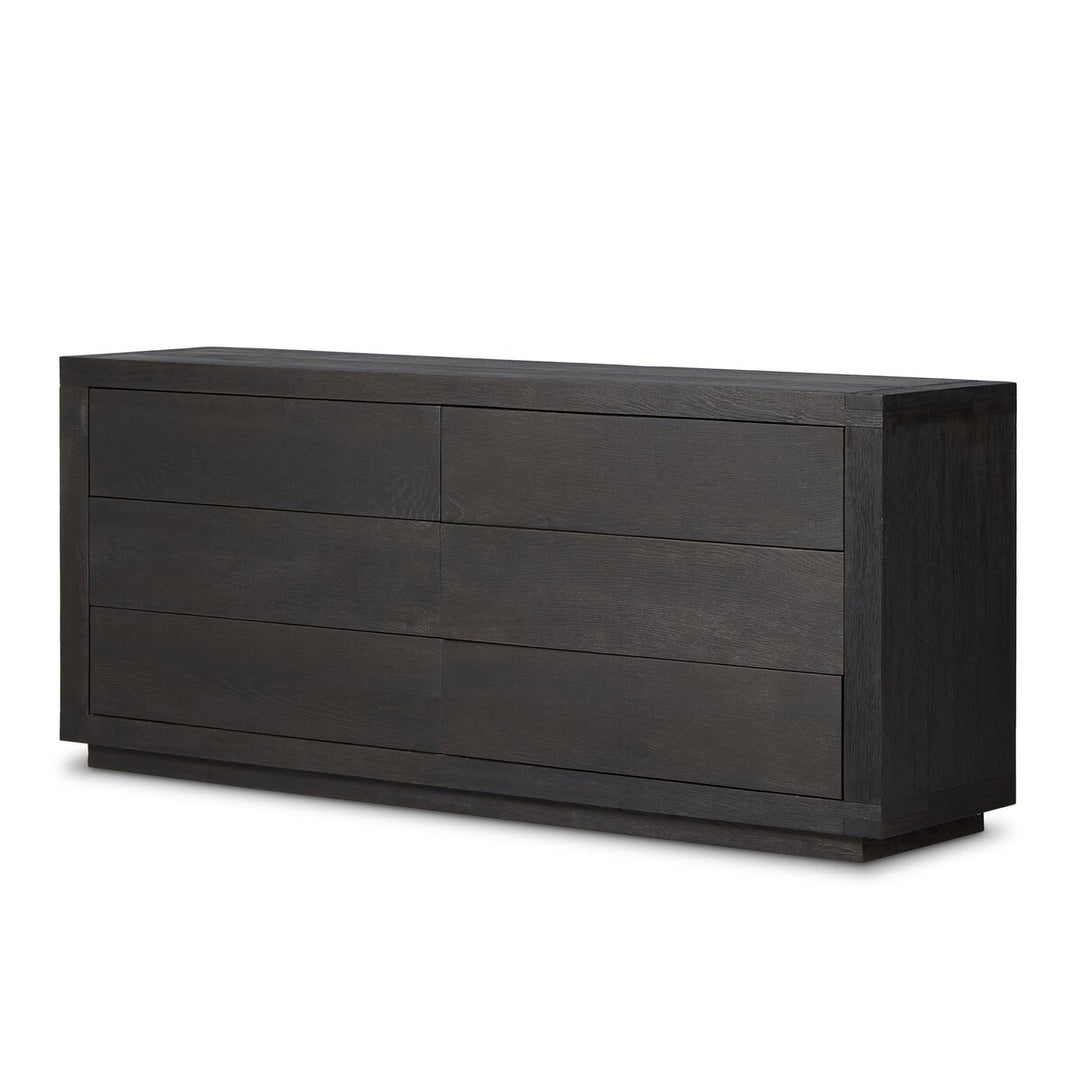 Harvey 6 Drawer Dresser - Worn Black Oak Veneer