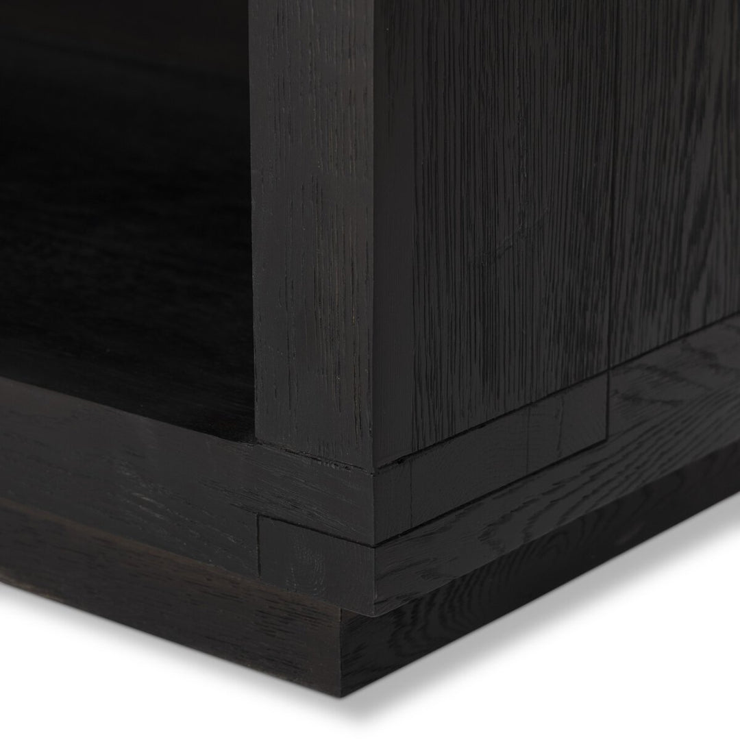 Harvey Nightstand - Worn Black Oak Veneer