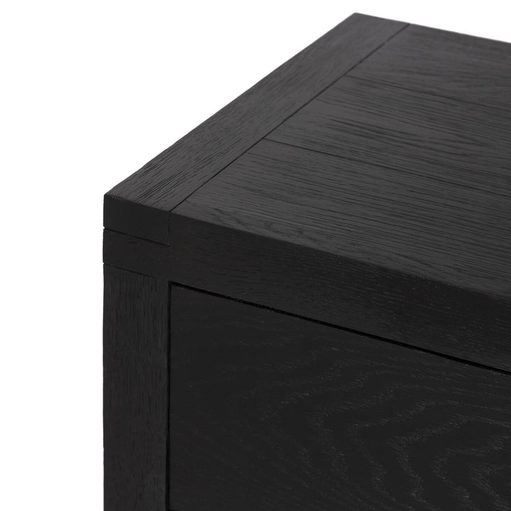 Harvey Nightstand - Worn Black Oak Veneer