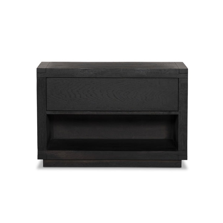 Harvey Nightstand - Worn Black Oak Veneer