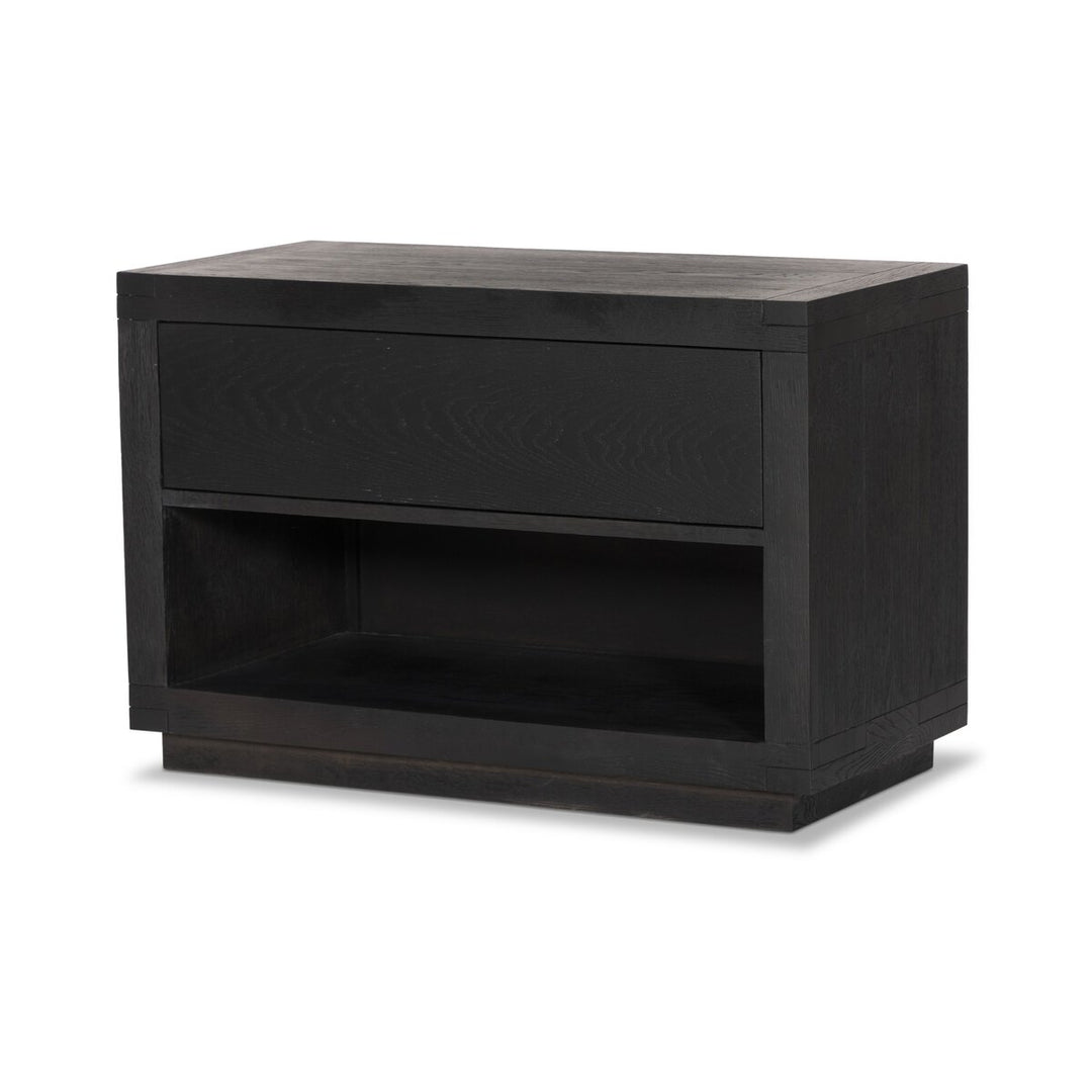 Harvey Nightstand - Worn Black Oak Veneer