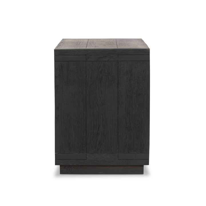 Harvey Nightstand - Worn Black Oak Veneer