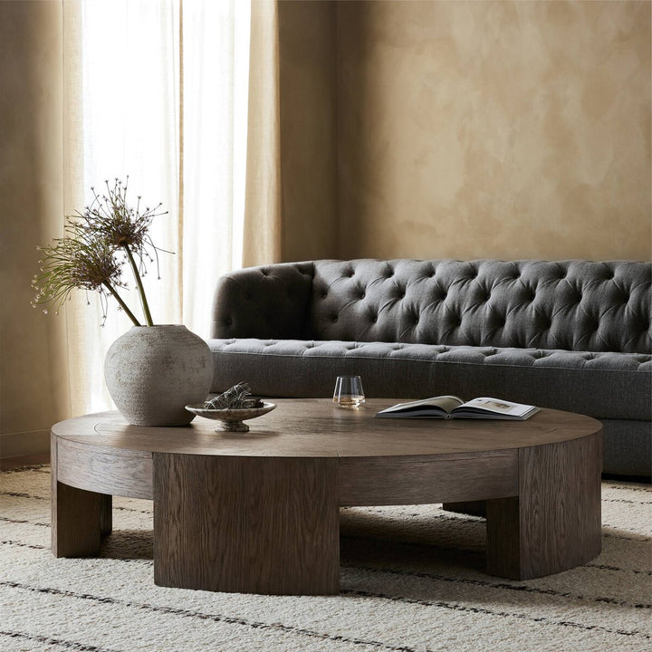 Andy Coffee Table - Warm Natural Flat Oak Veneer - Large