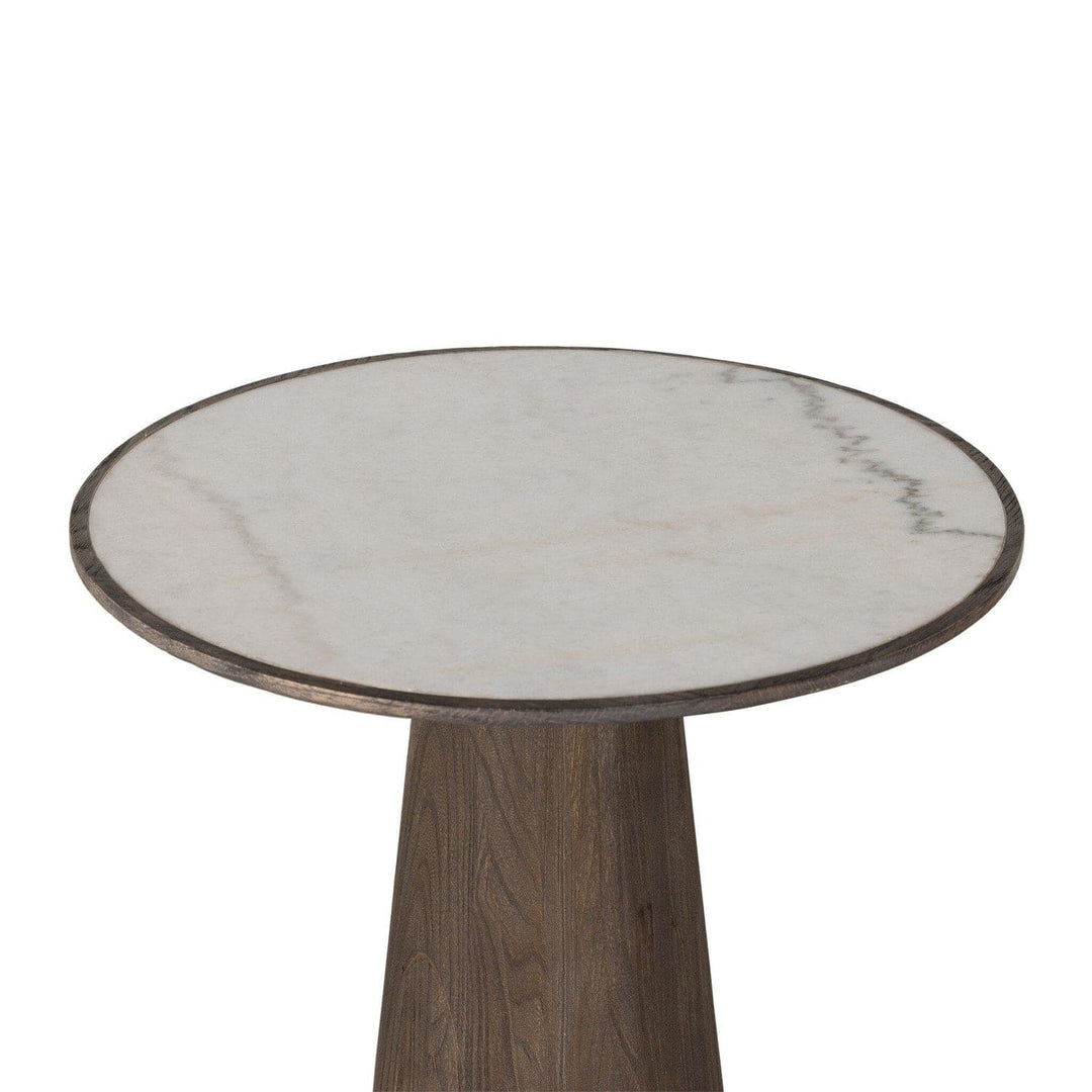 Carter End Table - White Marble